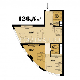 Продажа квартиры  126  м²