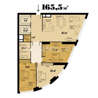 Продажа квартиры  165  м²